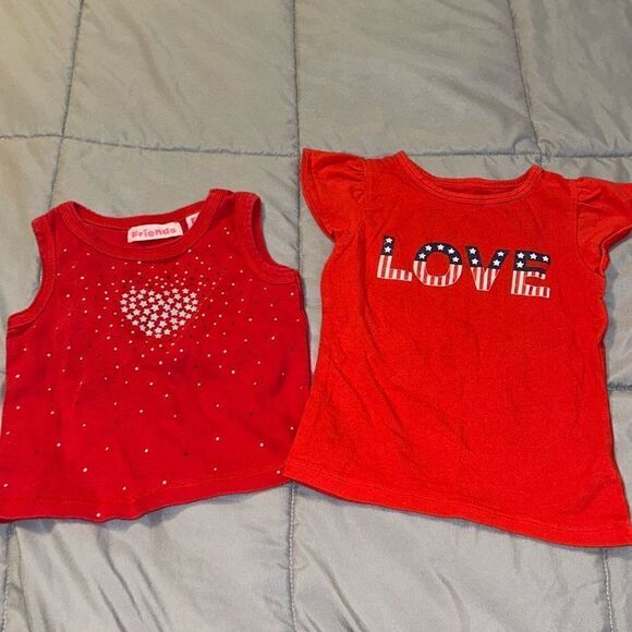 2 pack 2t patriotic girls shirts - Picture 1 of 4